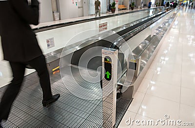 Airport escalator Stock Photo