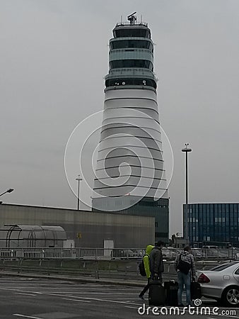 Airport flight control tower Editorial Stock Photo