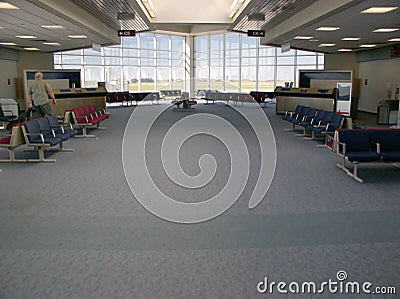 Airport Gate Area Stock Photo