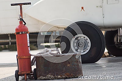 Airport ground service Stock Photo