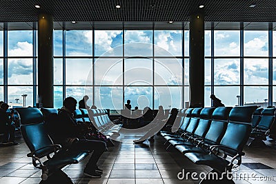 Airport hall or terminal. Traveling concept Editorial Stock Photo