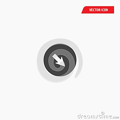 Airport gate direction arrow icon Vector Illustration