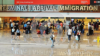 Airport Immigration Editorial Stock Photo
