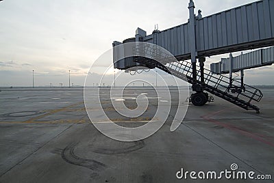 Airport Jetway Bridges Stock Photo