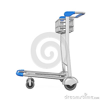 Airport Luggage Cart Isolated Stock Photo