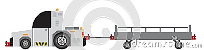 Airport Luggage Towing Truck Vector Illustration