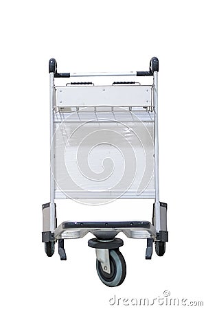 Airport Luggage Trolley Stock Photo