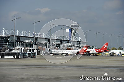 Airport Nuremberg, Germany Editorial Stock Photo