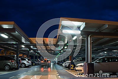 Airport Parking Garage Editorial Stock Photo