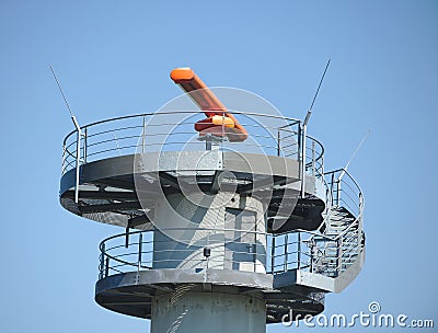 Airport radar in Frankfurt Stock Photo