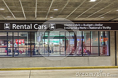 Airport Rental Car Area Editorial Stock Image - Image: 39824214