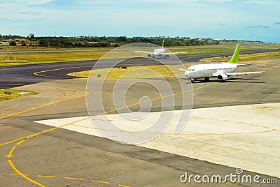 Airport Runway Stock Photo