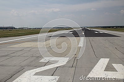 Airport runway Stock Photo