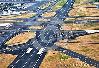 Airport runway Stock Photo