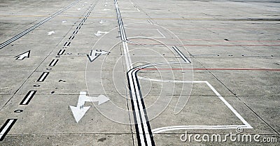 Airport runway Stock Photo