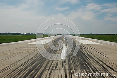 Airport Runway Stock Photo