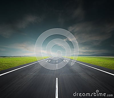 Airport runway Stock Photo