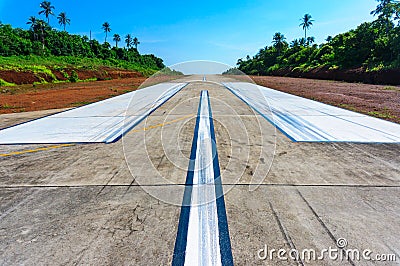 Airport runway Stock Photo