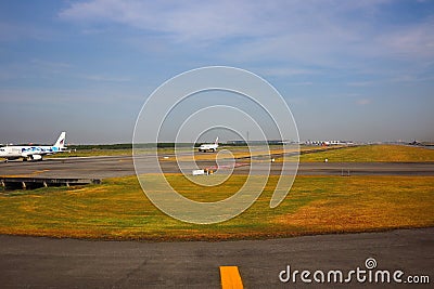 Airport runway Editorial Stock Photo