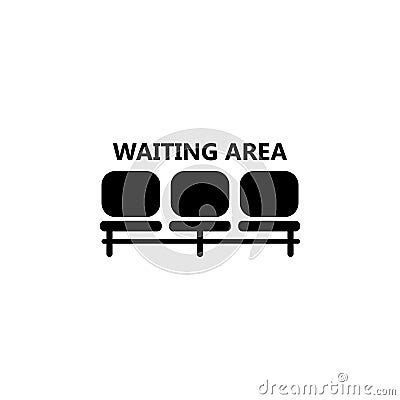 Airport Seat place, waiting area icon Stock Photo