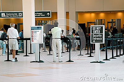 Airport security Stock Photo