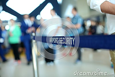 Airport security Stock Photo