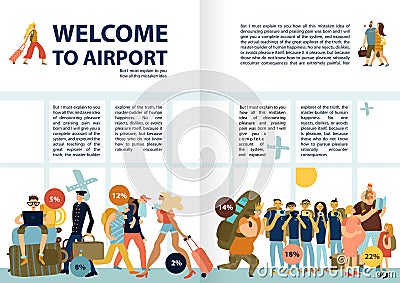 Air Travel Infographics Vector Illustration