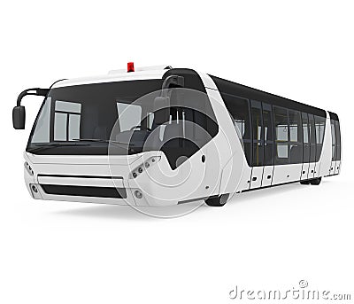 Airport Shuttle Bus Isolated Stock Photo