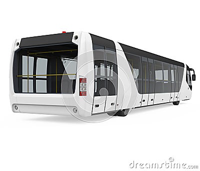 Airport Shuttle Bus Isolated Stock Photo