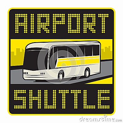 Airport Shuttle sign or symbol Vector Illustration