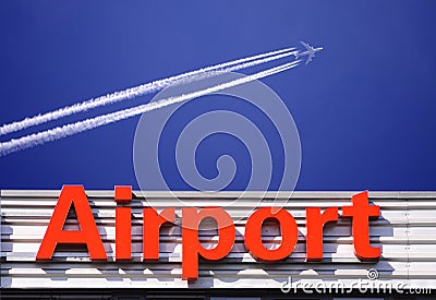 Airport sign Stock Photo