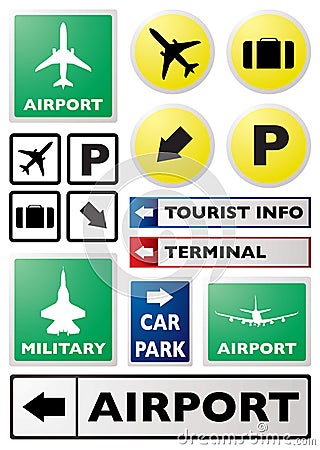 Airport sign Stock Photo