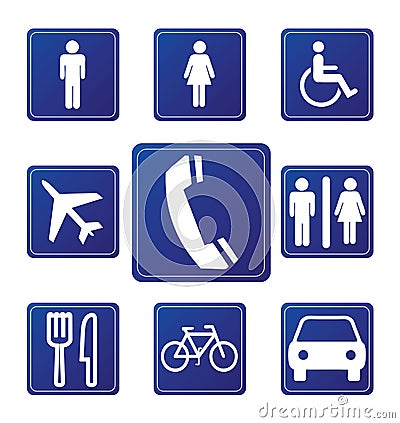 Airport Signs Vector Illustration