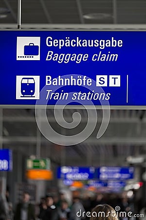 airport signs Stock Photo