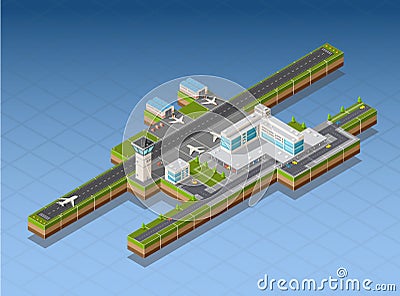 Airport terminal Vector Illustration