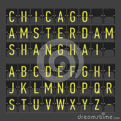 Airport terminal arrival/departure timetable, info Vector Illustration