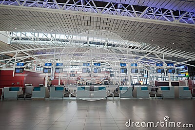 Airport Terminal Check-In Counters Airlines Editorial Stock Photo