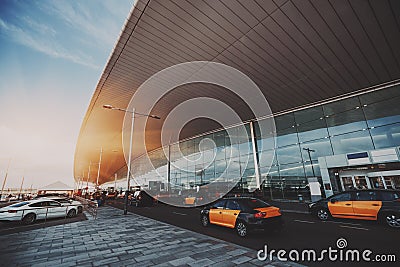 Airport terminal entrance in Spain Stock Photo