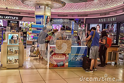 Airport terminal at Suvarnabhumi Airport Editorial Stock Photo