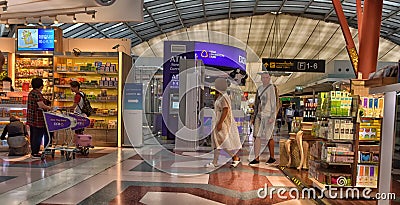 Airport terminal at Suvarnabhumi Airport Editorial Stock Photo