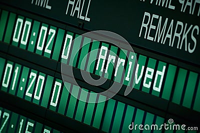 Airport Timetable Stock Photo