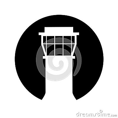 Airport tower control icon Vector Illustration