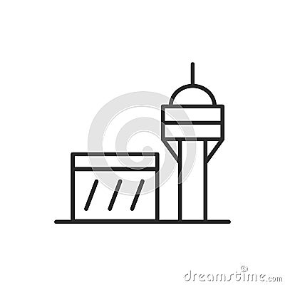 Airport tower icon Vector Illustration