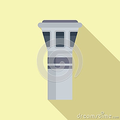 Airport tower icon flat vector. Inside aero relax Vector Illustration