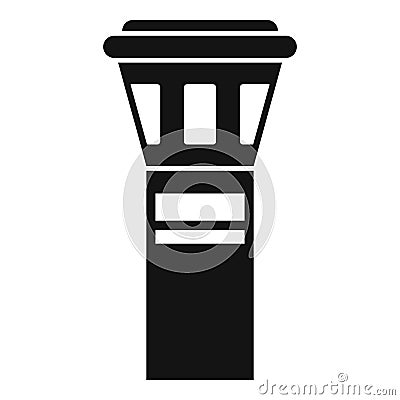 Airport tower icon simple vector. Inside aero relax Stock Photo