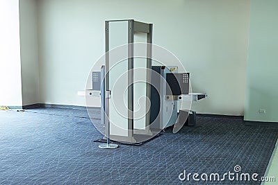 Airport TSA Security Check Scanner Machine Stock Photo