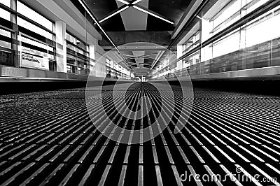 Airport Tunnel Stock Photo