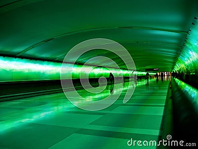 Airport Tunnel Stock Photo