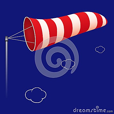 Airport windsock Vector Illustration