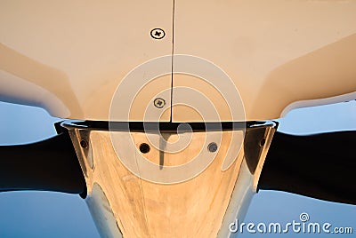 Airscrew of the plane Stock Photo